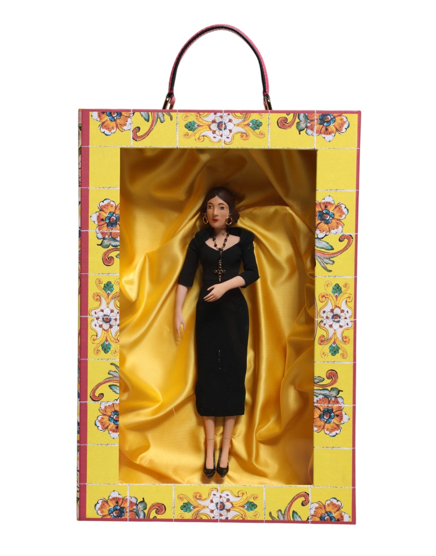 Poupées Dolce &amp; Gabbana en céramique, porcelaine, cuir et robe noire