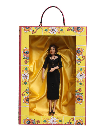Poupées Dolce &amp; Gabbana en céramique, porcelaine, cuir et robe noire
