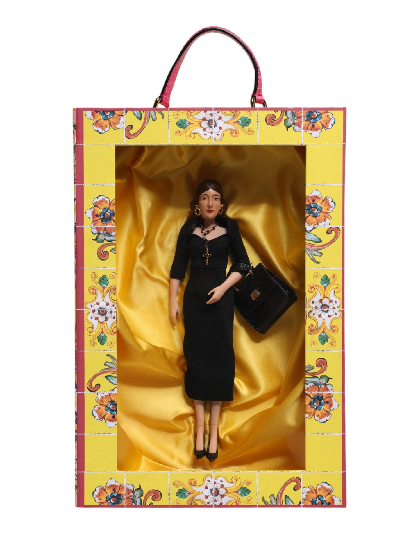Poupées Dolce &amp; Gabbana en céramique, porcelaine, cuir et robe noire