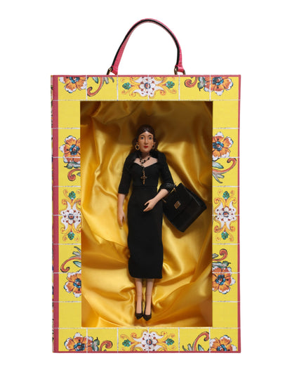 Poupées Dolce &amp; Gabbana en céramique, porcelaine, cuir et robe noire