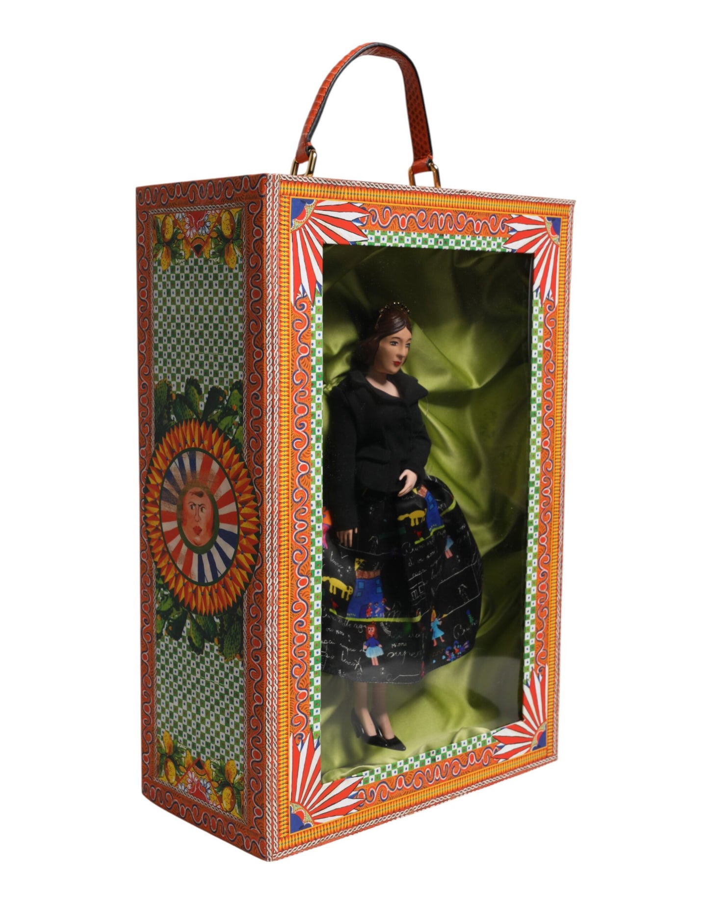 Poupées Dolce &amp; Gabbana en céramique, porcelaine, cuir et robe noire