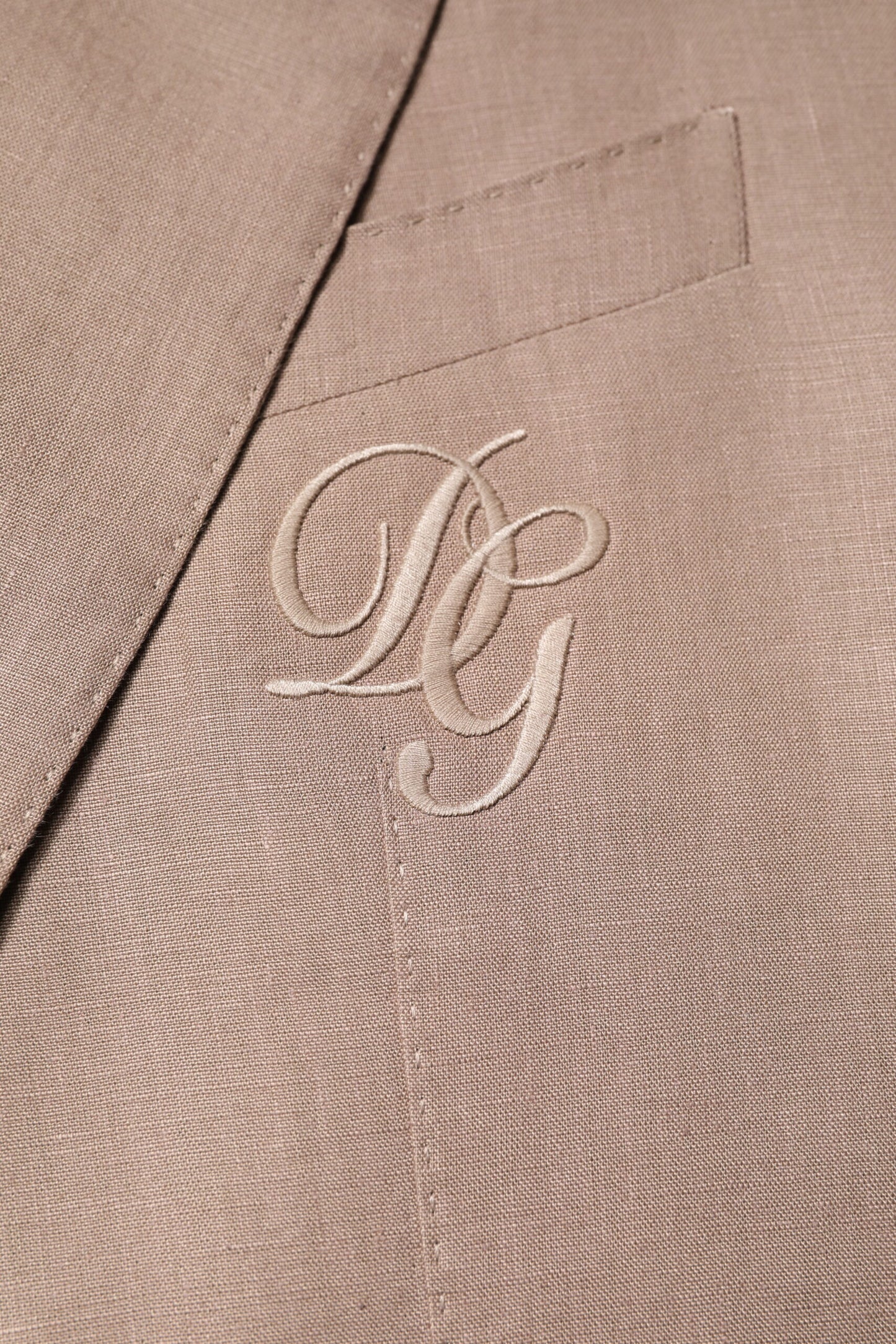 Dolce &amp; Gabbana Beige TAORMINA Single Breasted Coat Blazer