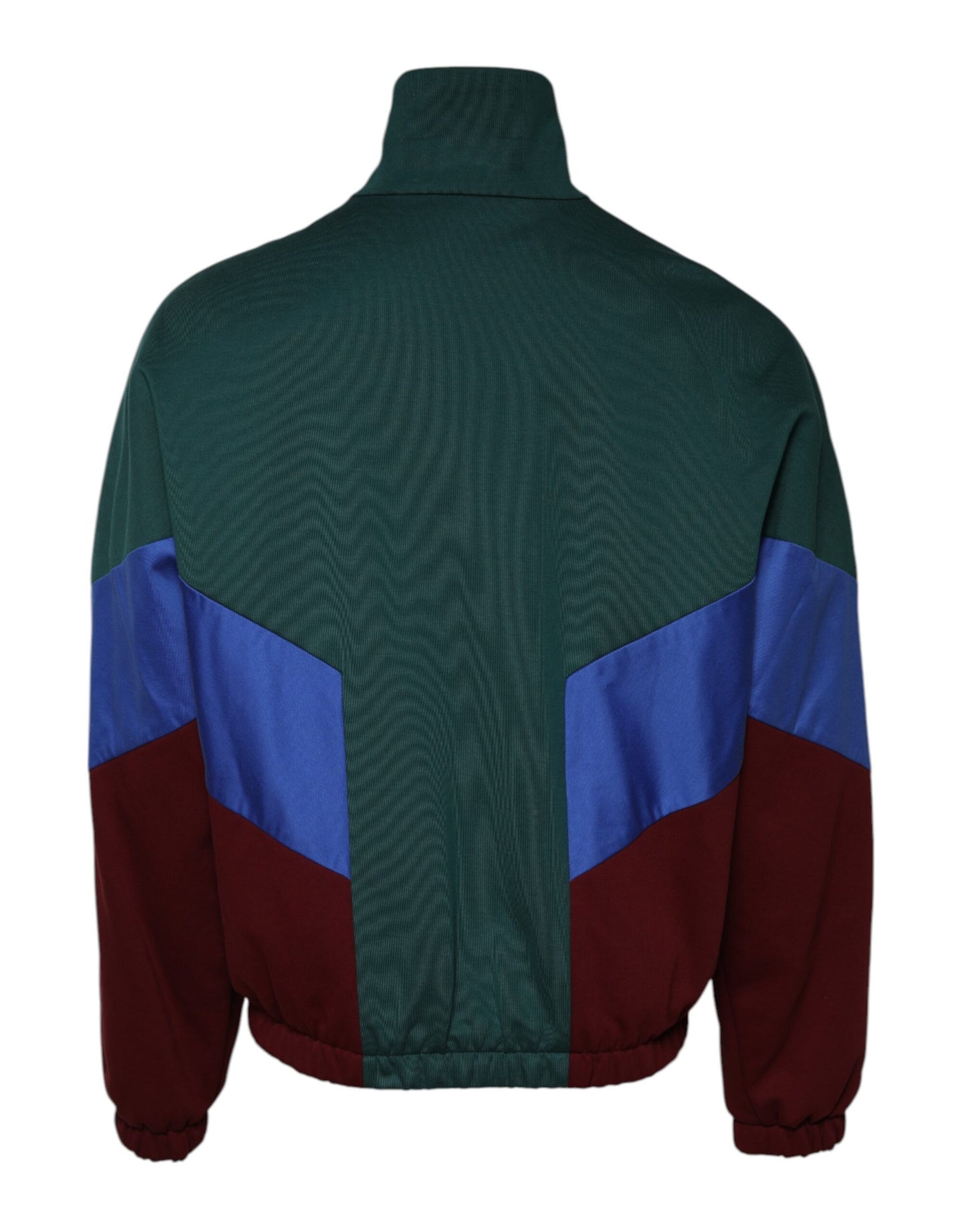 Chaqueta de algodón multicolor con cremallera completa y logotipo de Dolce &amp; Gabbana