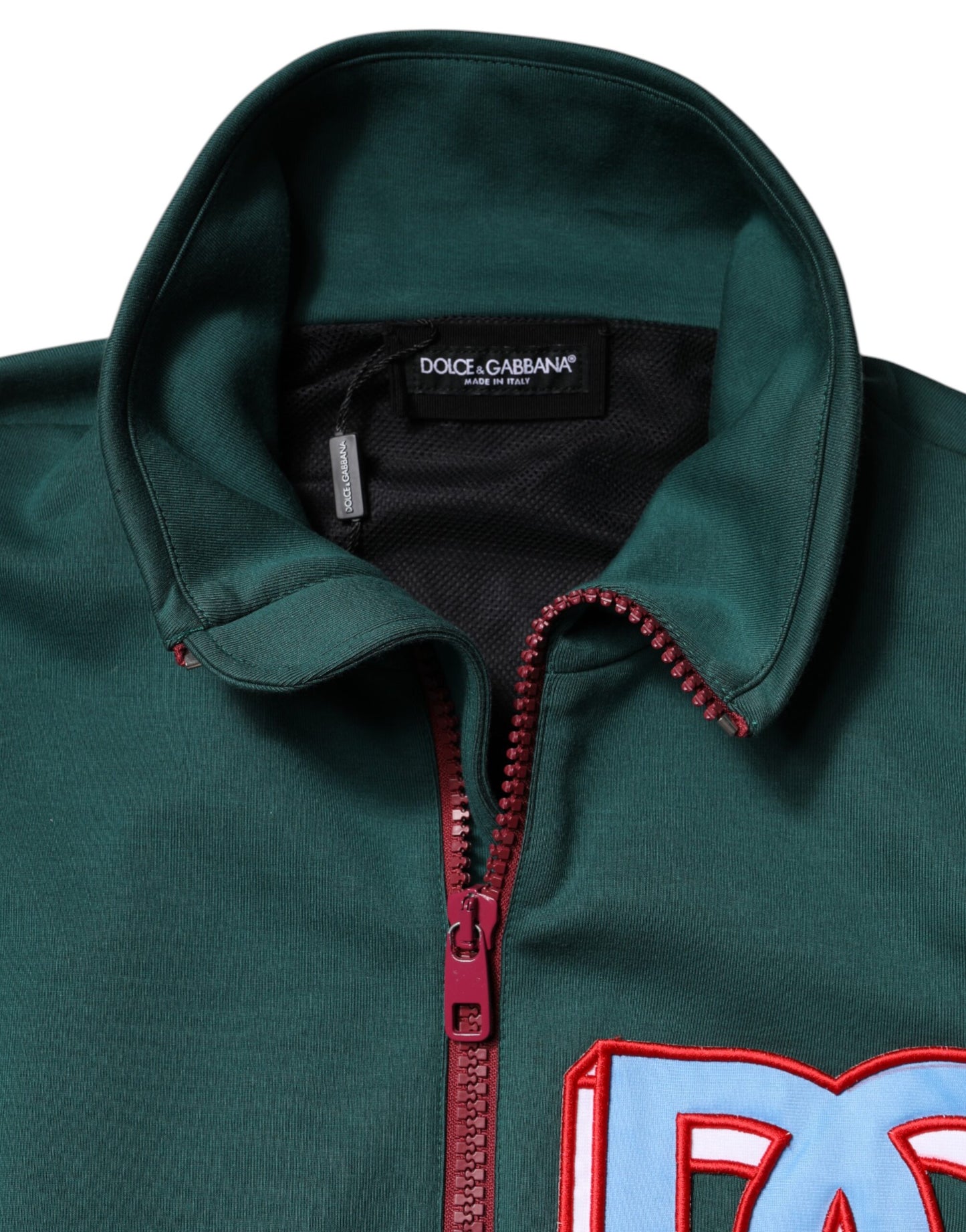 Chaqueta de algodón multicolor con cremallera completa y logotipo de Dolce &amp; Gabbana