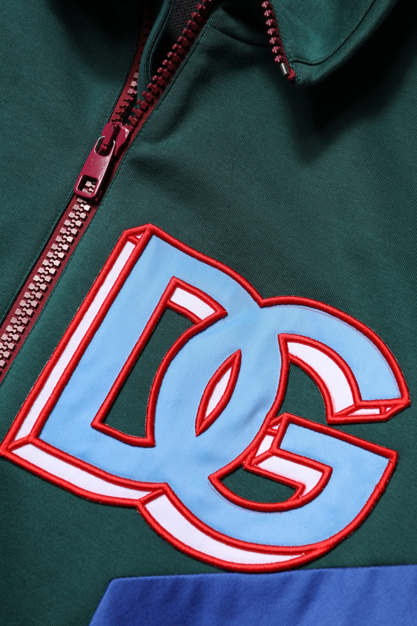 Chaqueta de algodón multicolor con cremallera completa y logotipo de Dolce &amp; Gabbana