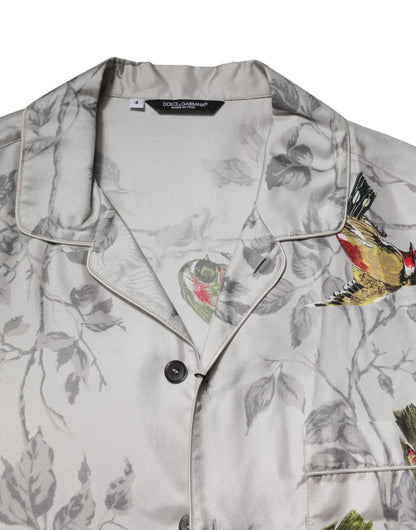 Camisa de botones con estampado de seda multicolor de Dolce &amp; Gabbana