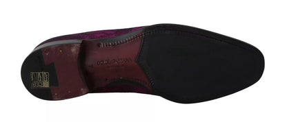 Dolce &amp; Gabbana Elegant Silk-Wool Blend Loafers in Purple
