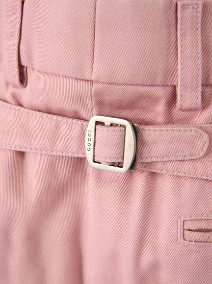 Pantalones de algodón rosa claro Gucci