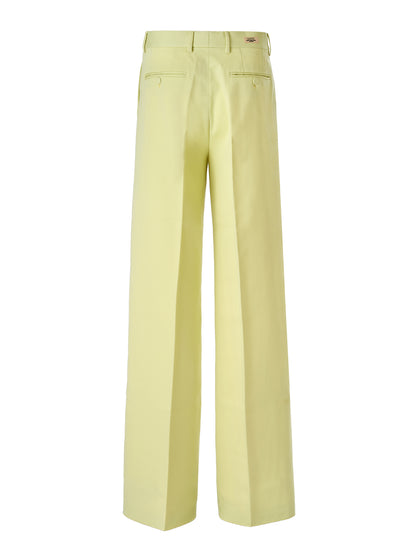 Pantalones de poliéster amarillo lima Gucci