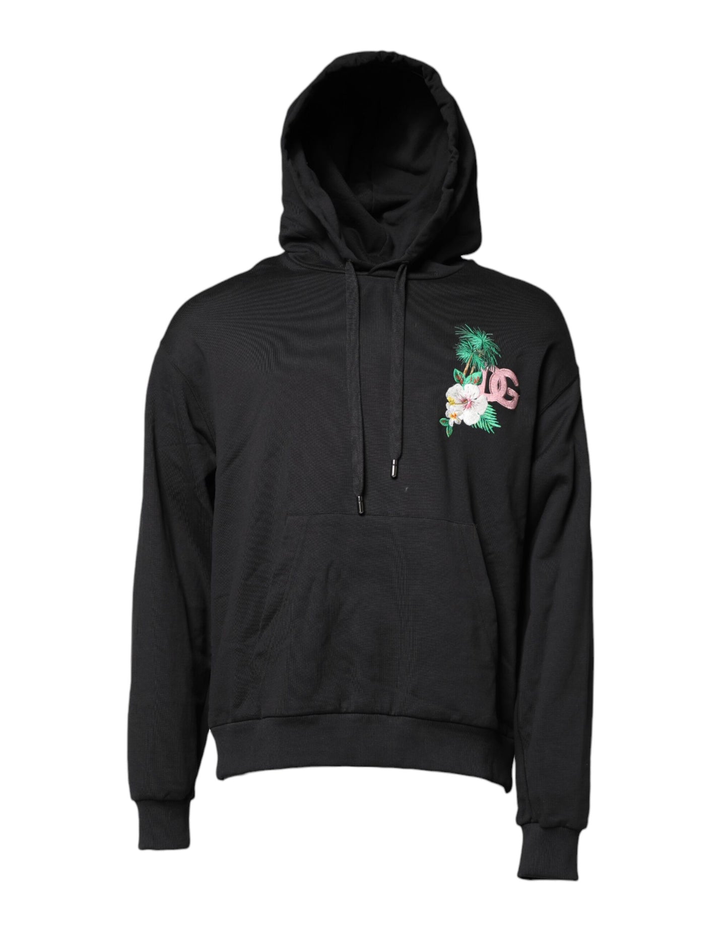 Sweat-shirt à capuche brodé noir Dolce &amp; Gabbana