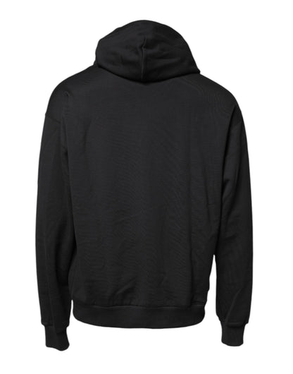 Sweat-shirt à capuche brodé noir Dolce &amp; Gabbana