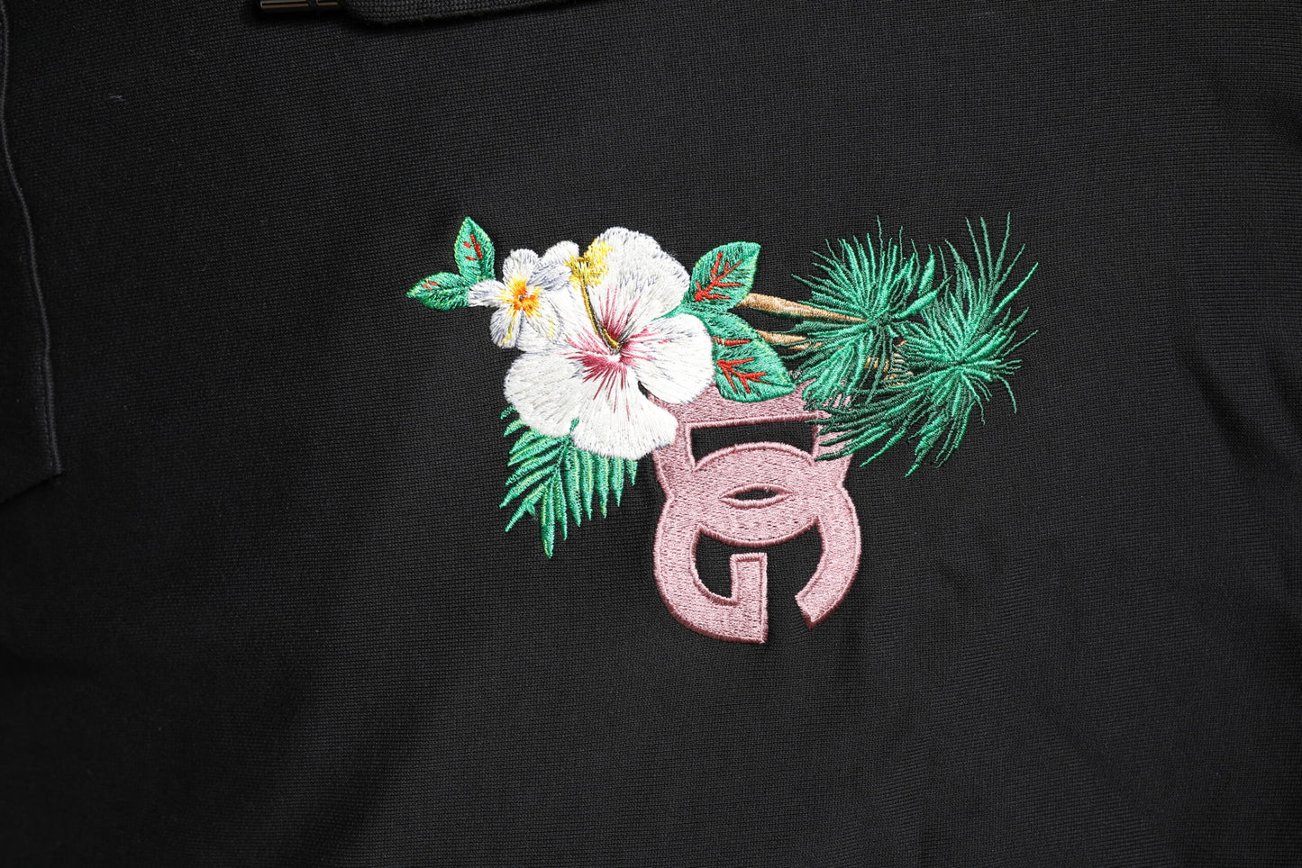 Sweat-shirt à capuche brodé noir Dolce &amp; Gabbana