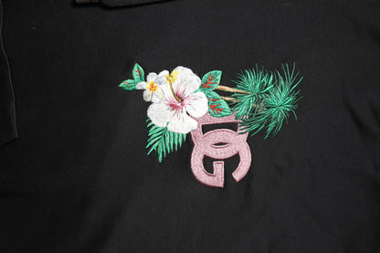 Sweat-shirt à capuche brodé noir Dolce &amp; Gabbana