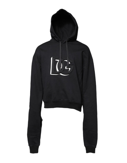 Sweat-shirt à capuche brodé noir Dolce &amp; Gabbana