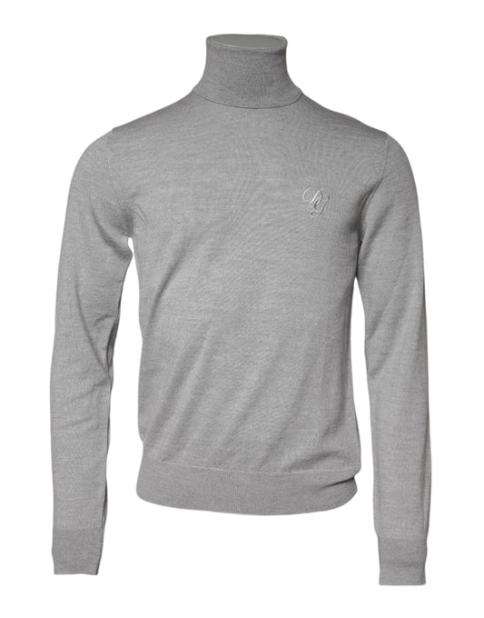 Pull en laine grise tricotée Dolce &amp; Gabbana pour homme