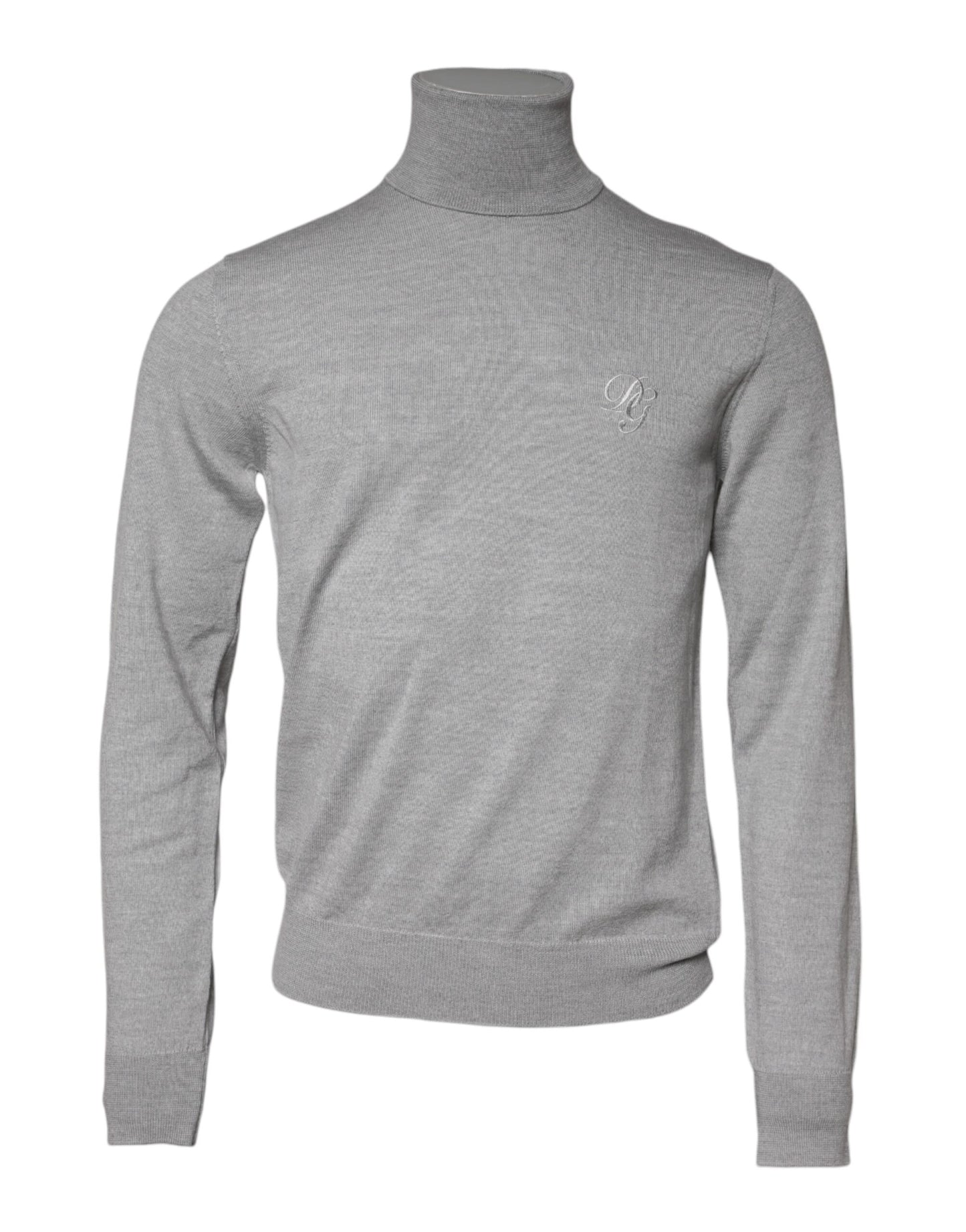 Pull en laine grise tricotée Dolce &amp; Gabbana pour homme