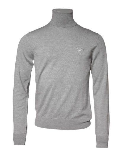 Pull en laine grise tricotée Dolce &amp; Gabbana pour homme