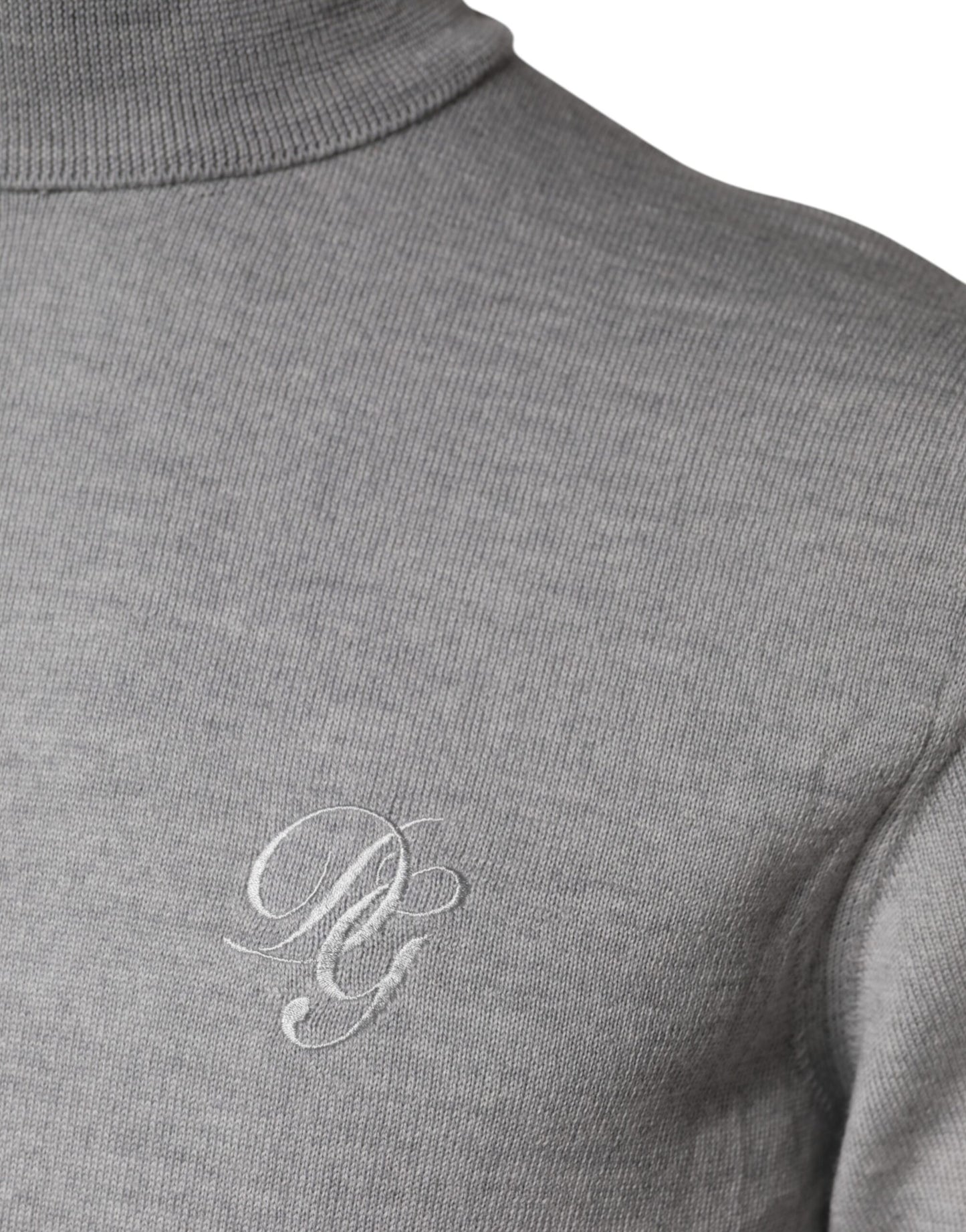 Pull en laine grise tricotée Dolce &amp; Gabbana pour homme
