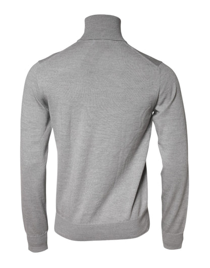 Pull en laine grise tricotée Dolce &amp; Gabbana pour homme