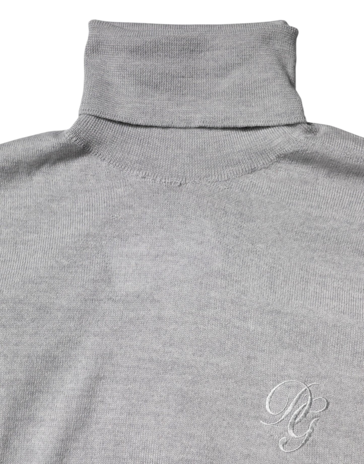 Pull en laine grise tricotée Dolce &amp; Gabbana pour homme