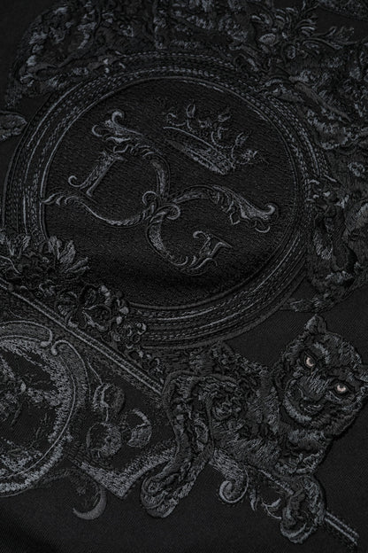 Pull Dolce &amp; Gabbana noir brodé de couronnes DG