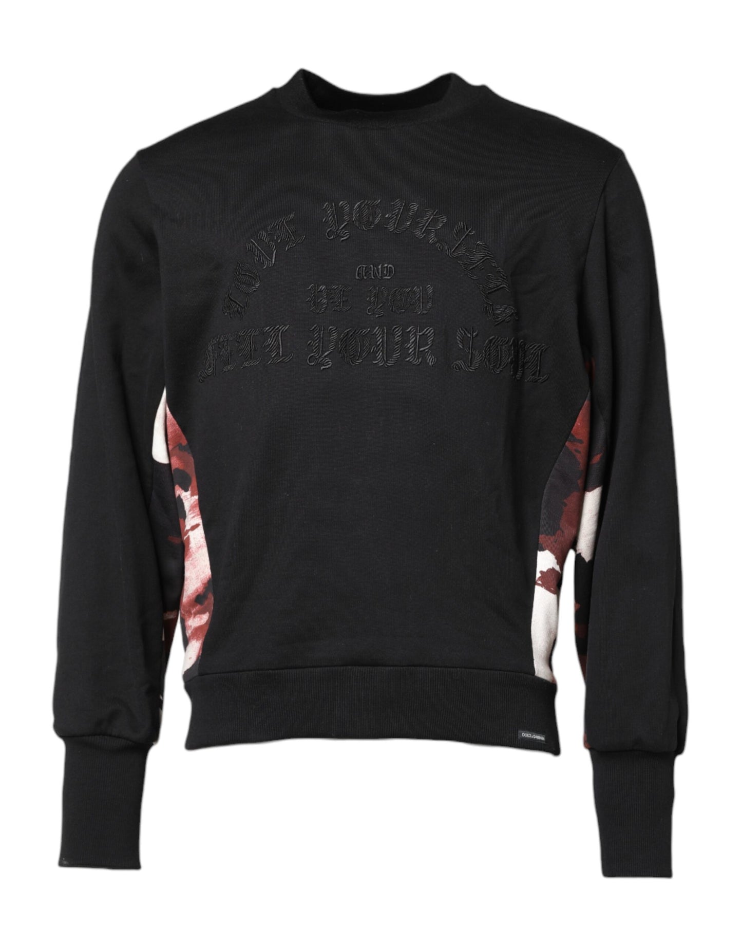 Pull ras du cou brodé noir Dolce &amp; Gabbana