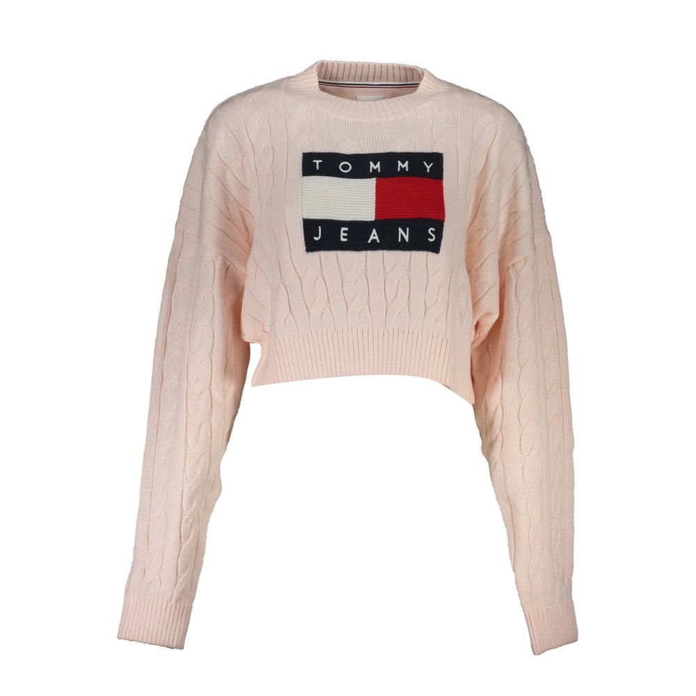 Pull femme Tommy Hilfiger en polyester rose