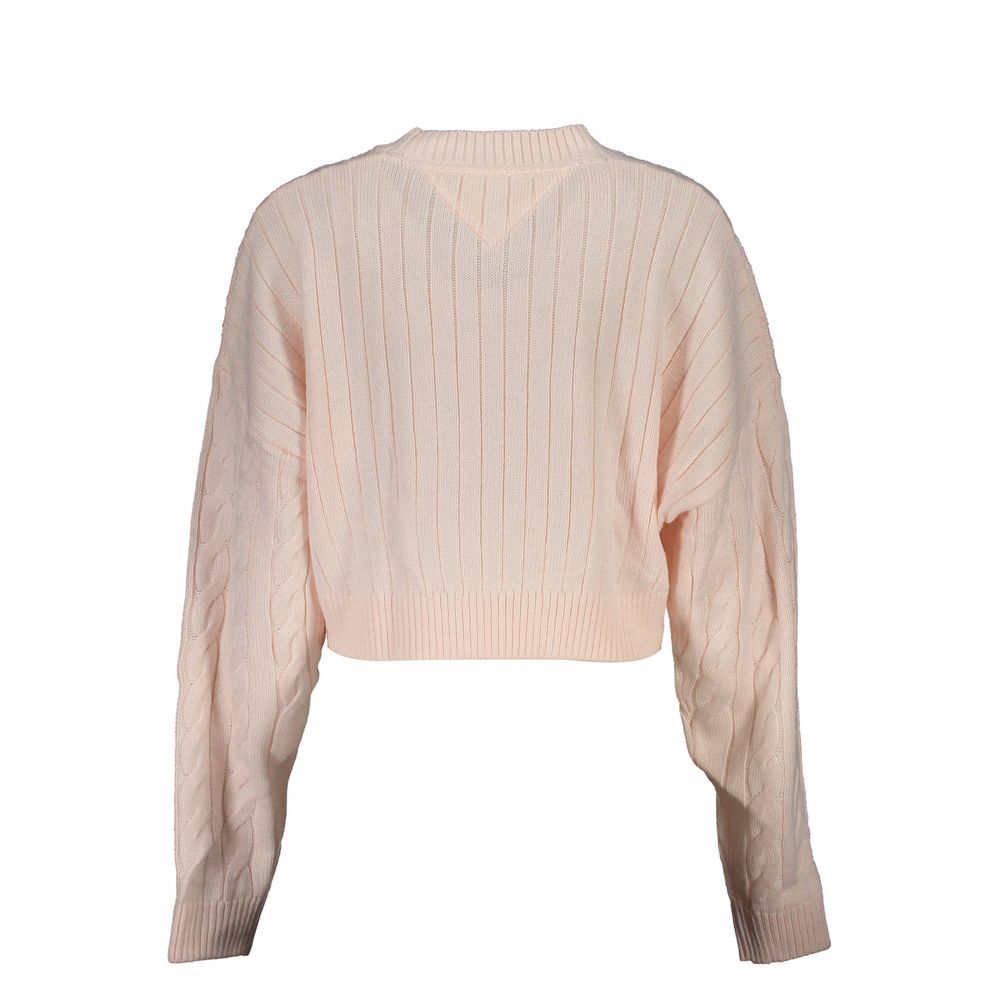 Pull femme Tommy Hilfiger en polyester rose