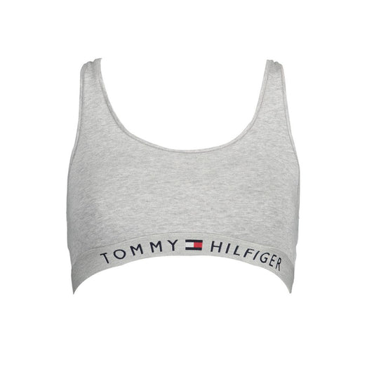 Soutien-gorge de sport Tommy Hilfiger en coton gris pour femme