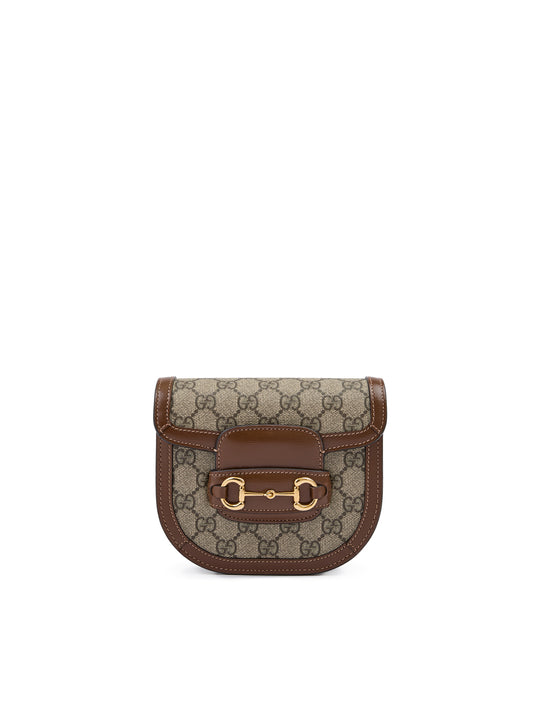 Sac ceinture Gucci GG beige avec mors monogramme 1955