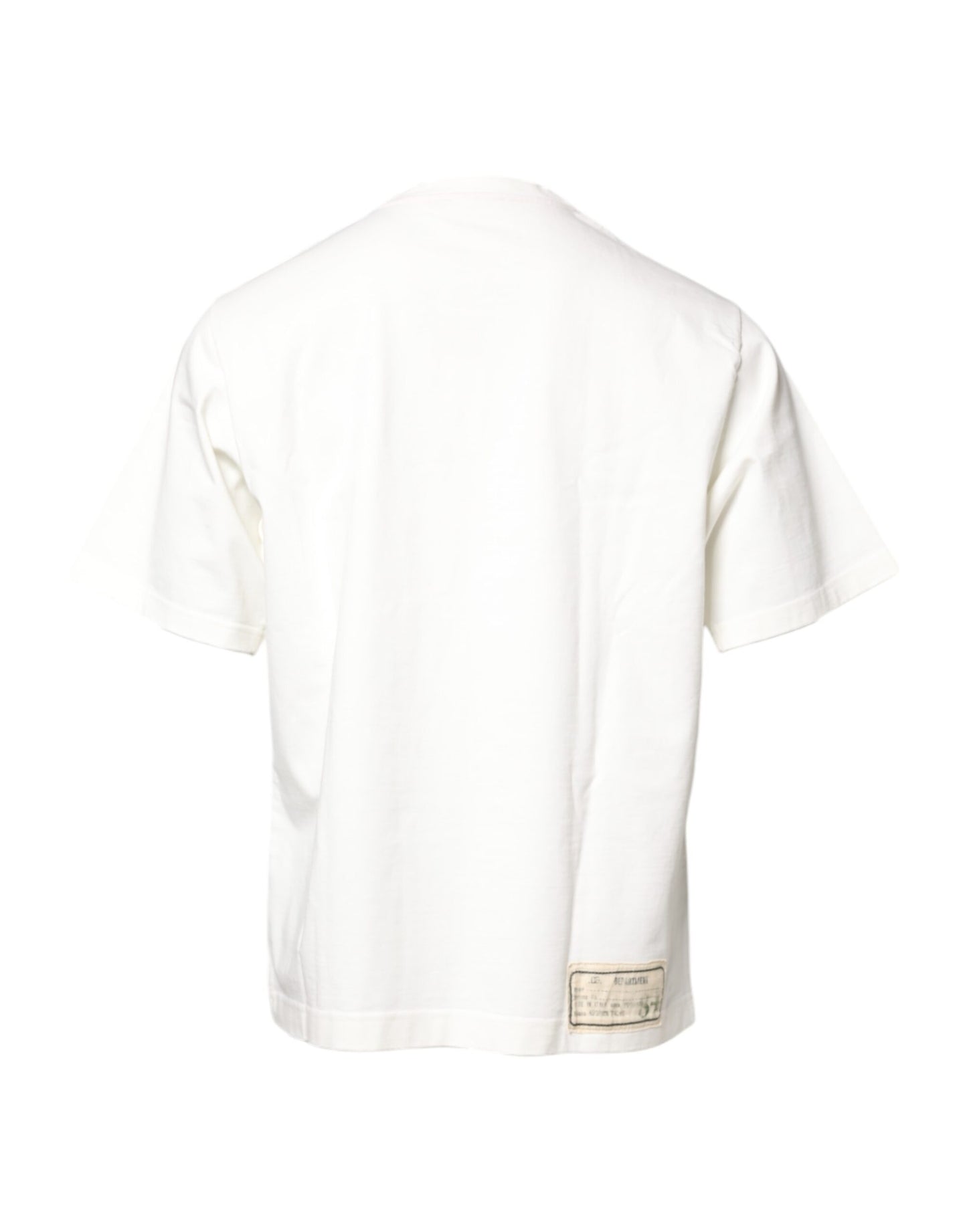 Dolce &amp; Gabbana White LOVE &amp; PEACE Print Crew Neck T-shirt
