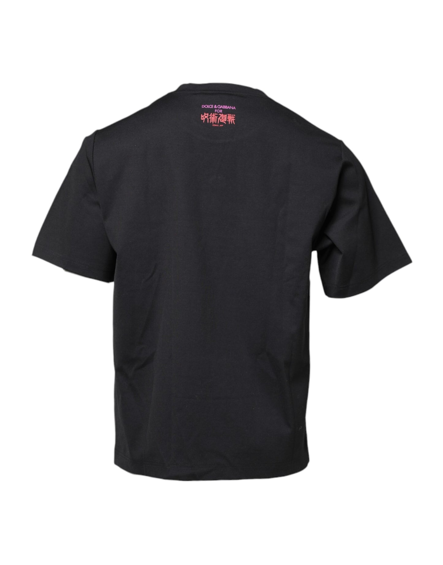 Dolce &amp; Gabbana Black Cotton Graphic Print Crew Neck T-shirt