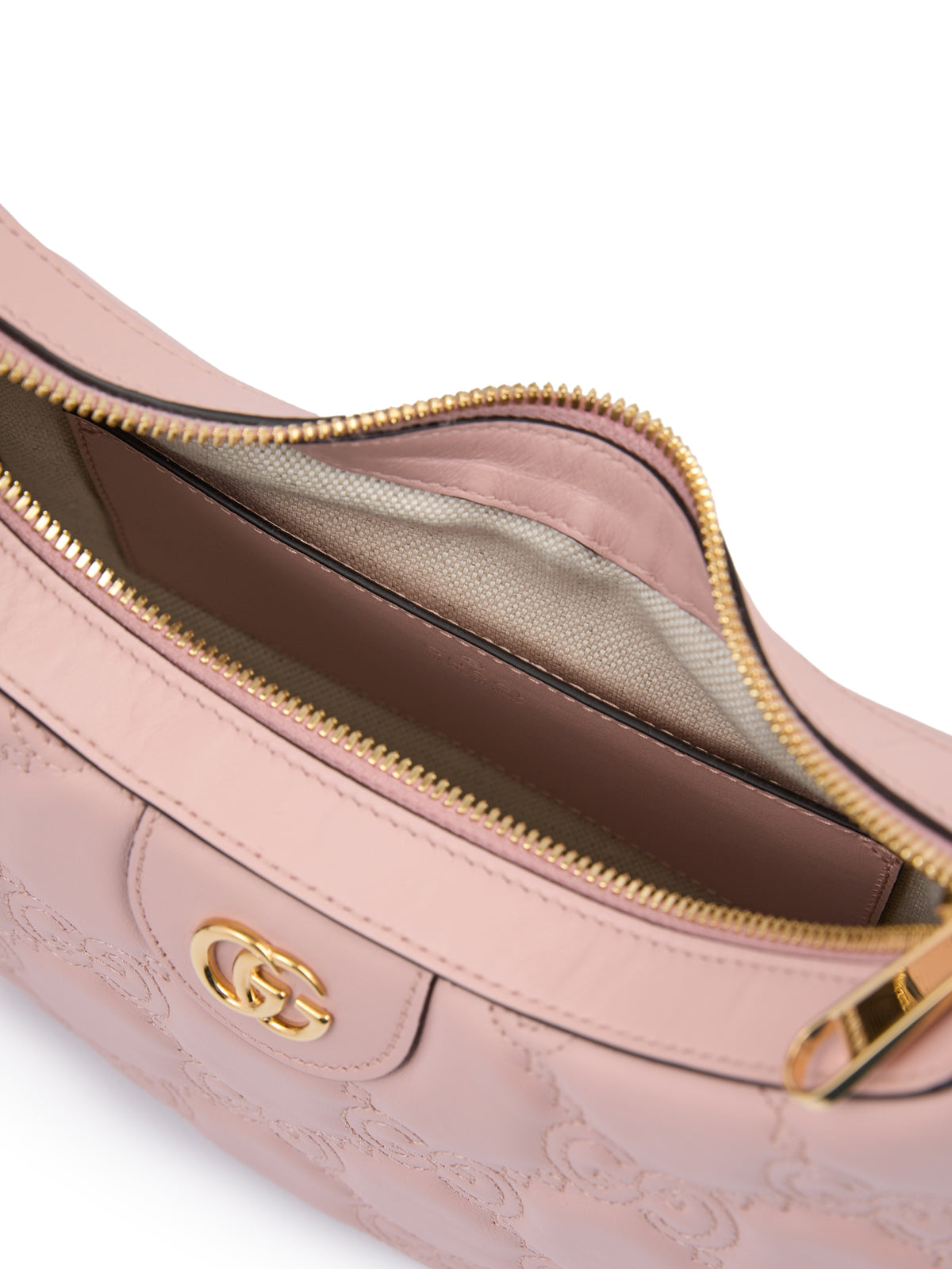 Sac à bandoulière en cuir rose clair Gucci