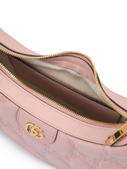 Sac à bandoulière en cuir rose clair Gucci