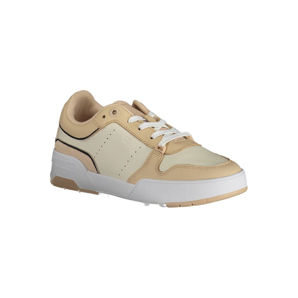 Baskets Tommy Hilfiger en cuir beige pour femme