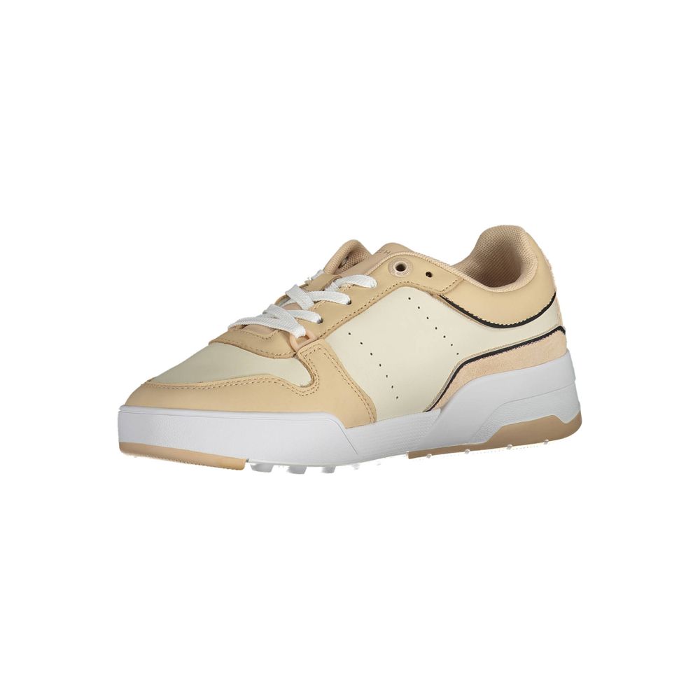 Baskets Tommy Hilfiger en cuir beige pour femme