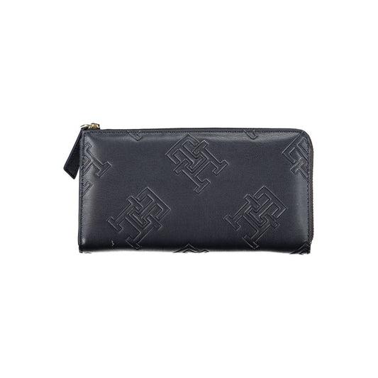 Portefeuille zippé bleu élégant Tommy Hilfiger