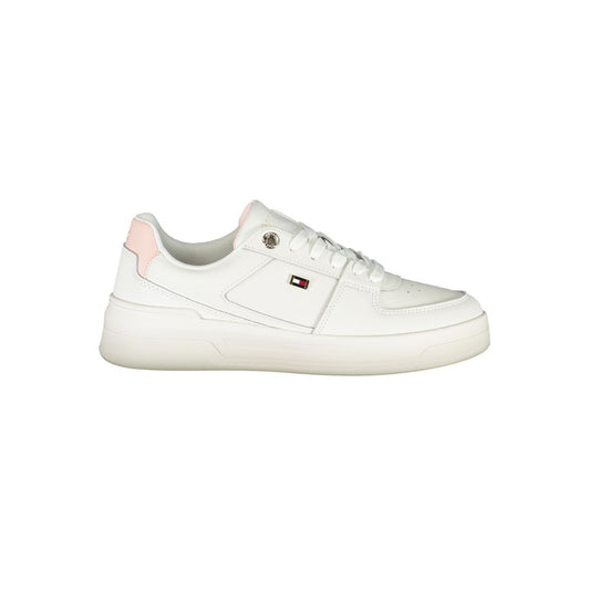Baskets blanches élégantes à lacets Tommy Hilfiger avec détails contrastés