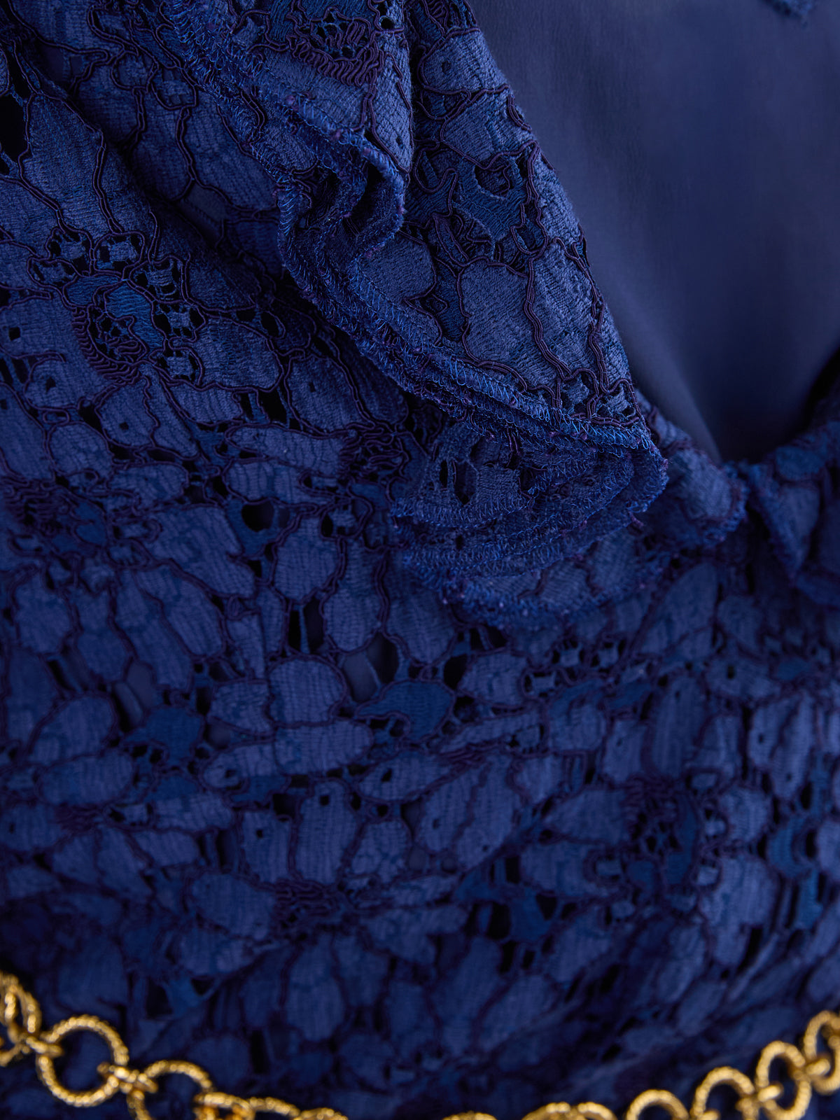 Vestido midi largo de viscosa y algodón Gucci Blu