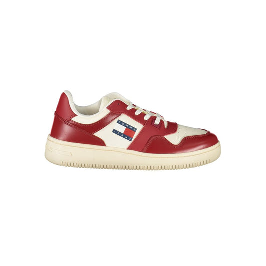 Baskets Tommy Hilfiger en cuir rouge pour femme