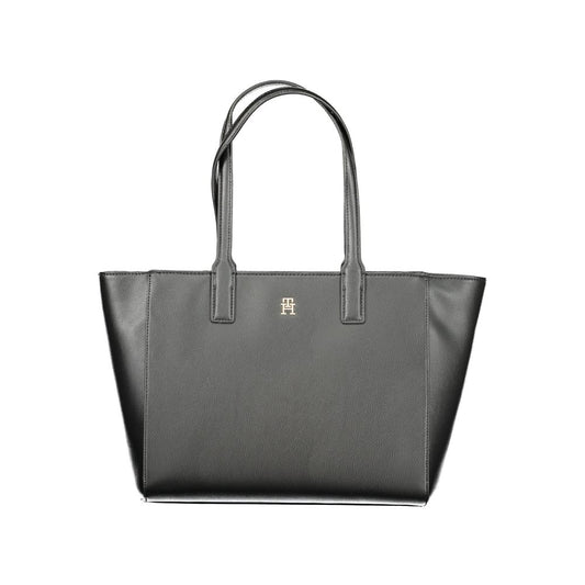Sac à main Tommy Hilfiger noir en polyester recyclé pour femme