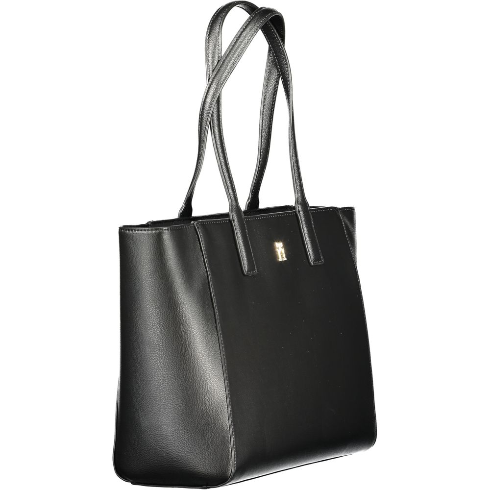 Sac à main Tommy Hilfiger noir en polyester recyclé pour femme