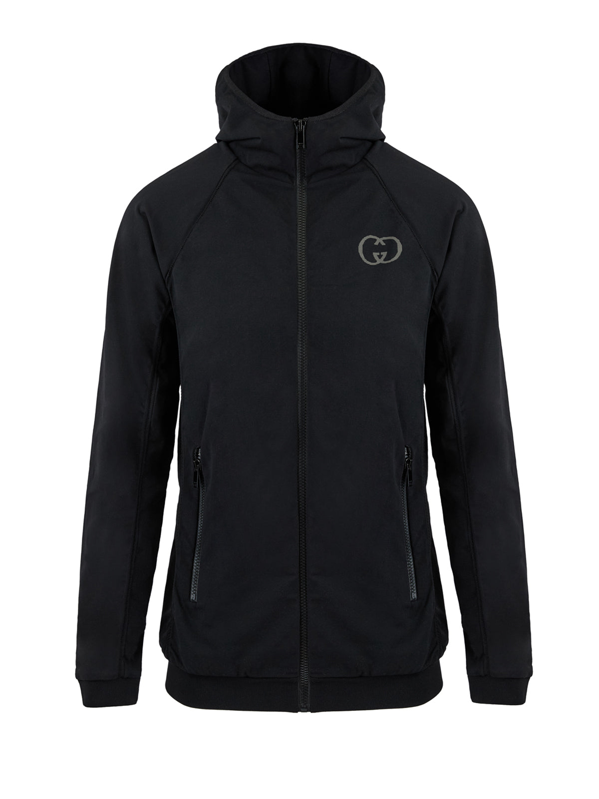 Sweat à capuche en polyamide noir Gucci