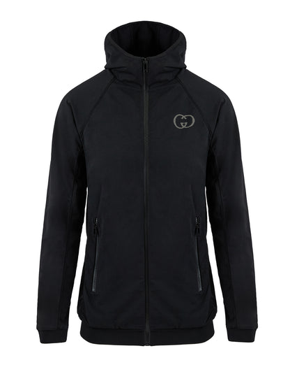Sweat à capuche en polyamide noir Gucci