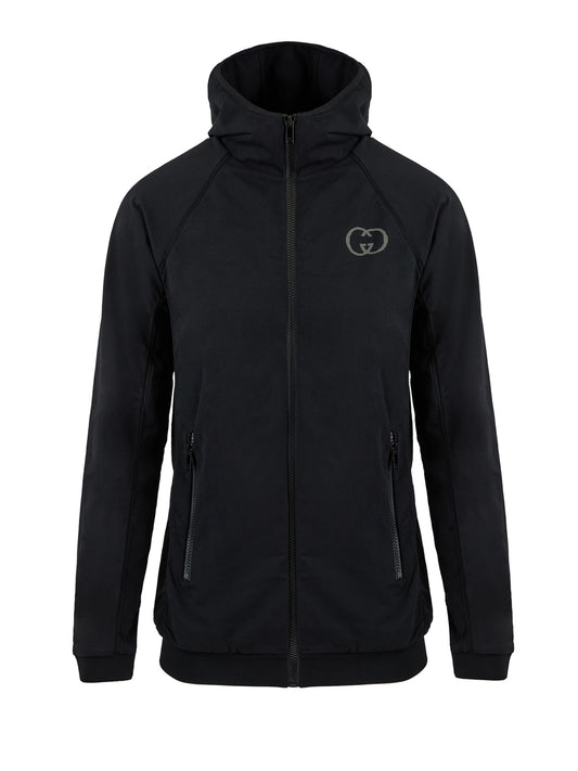 Sweat à capuche en polyamide noir Gucci