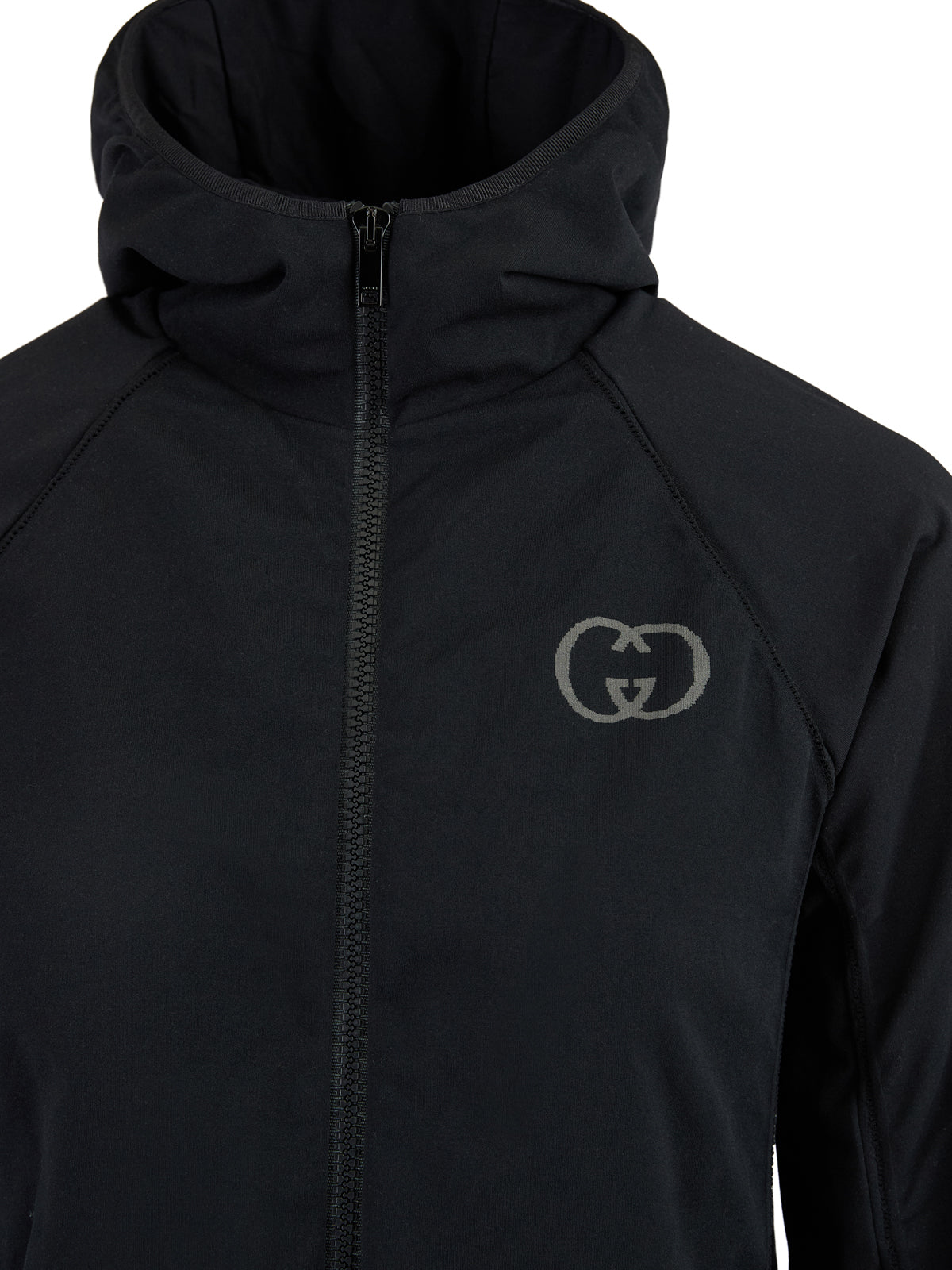 Sweat à capuche en polyamide noir Gucci