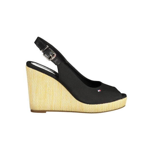 Sandales Tommy Hilfiger en coton noir pour femme