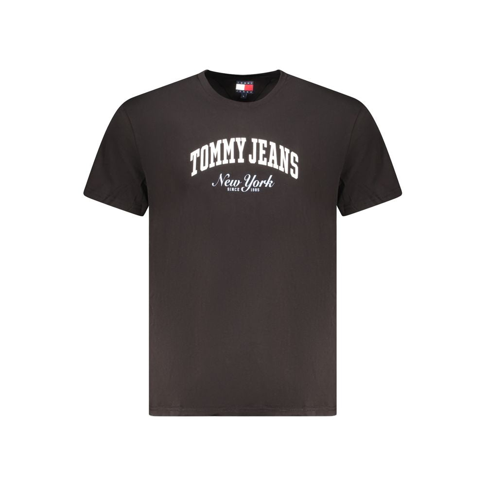 T-shirt noir en coton Tommy Hilfiger pour homme