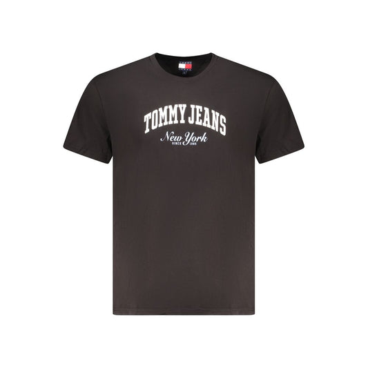 T-shirt noir en coton Tommy Hilfiger pour homme