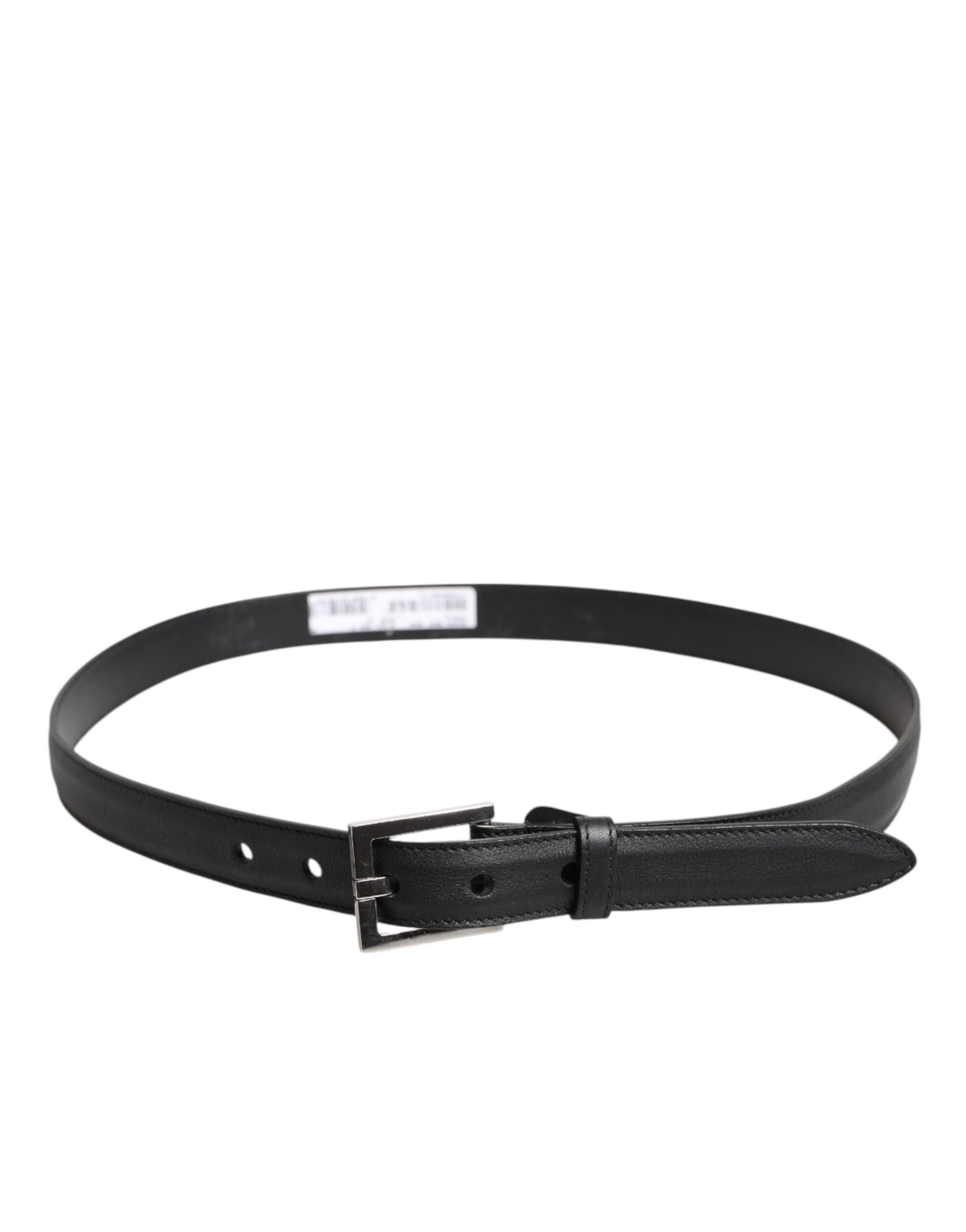 Cinturón con hebilla clásica de piel de becerro negra de Dolce &amp; Gabbana